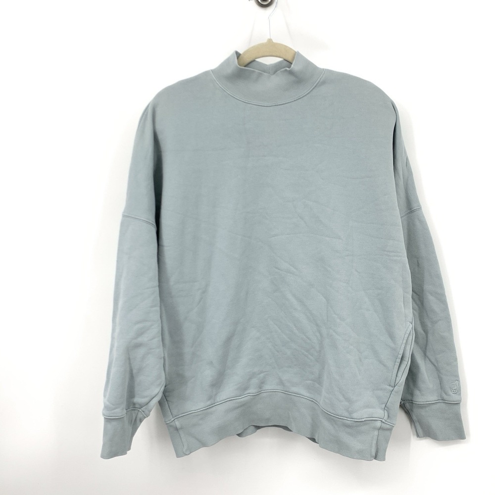 Aritzia Light Blue Mock Neck Sweatshirt